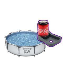 Piscina pared pvc depuradora cartucho circular 4678lt estructura metal 305x76cm poliester/pvc azul steel pro fp bestway 56059/56408