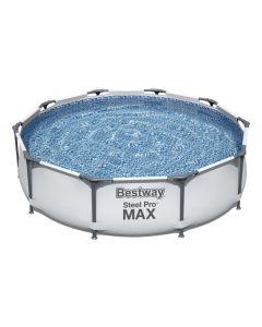 Piscina pared pvc depuradora cartucho circular 4678lt estructura metal 305x76cm poliester/pvc azul steel pro fp bestway 56059/56408