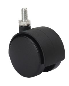 Rueda giratoria doble espiga m8x15 050kg 050mm negro ruedas alex tw0114