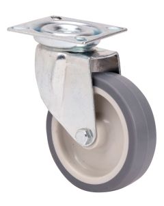 Rueda giratoria platina 050kg 060mm goma gris ruedas alex tw0230