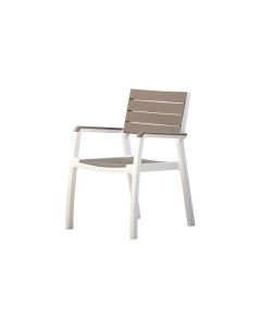 Sillon resina con brazos blanco/capuchino harmony keter
