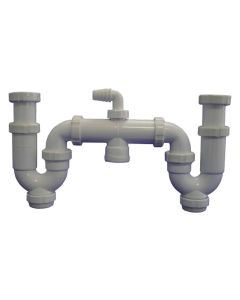 Sifon evacuacion curvo doble 1 1/2" - 1 1/2" hidrotecnoagua 50225