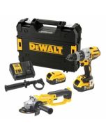 Taladro atornillador 18v li + amoladora 125mm 2 baterias 13mm cprof136 dewalt cprof136