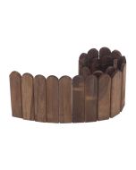 Bordura enrrollable de madera liloux marron 20 x 120 x 5,5 cm forest