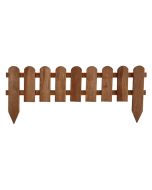 Bordura minivalla panorama marron 28 x 110 cm poste fijacion 45 cm forest