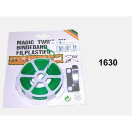 Alambre acero plastificado verde 20 m busor