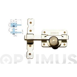 Cerrojo 18 con boton interior, cilindro ø 25x45mm niquel yale