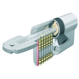 Cilindro t60 leva larga 40-50 laton, 5 llaves tesa