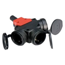 Spina Elettrica In Gomma Famatel IP44 – 16A 250V Con Messa A Terra TT – Colore Nero