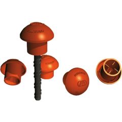 Seta protectora varilla de 12 a 30mm h 25mm-ancho 60mm plastico naranja jar