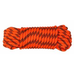 Cuerda fijacion trenzada doble escalada 06mm 20 mt nylon naranja/negro hyc 5161060020