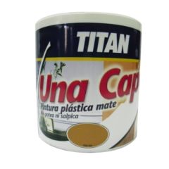 Pintura plastica mate interior monocapa 750 ml gris intenso una capa titan   107381