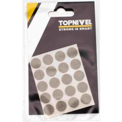 Tapon cubretornillo adhesivo 13mm textil oscuro nivel 20 pz nv107660