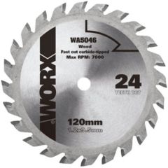 Disco corte madera 24 dientes para sierra circular 85mm worxsaw worx         107792