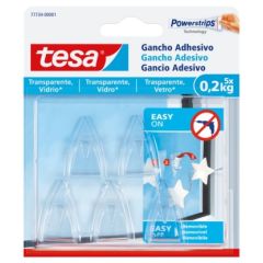 Colgador hogar adhesivo reutilizable 0,2kg plastico transparente tesa tape 5 pz 77734-00001-00