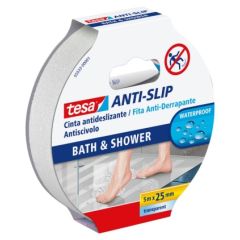 Cinta antideslizante baño 25mmx05mt transparente adhesivo tesa tape 55533-00001-11