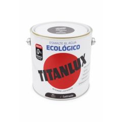 Esmalte acrilico satinado al agua ecologico 2,5 lt tabaco titanlux   120740