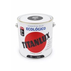 Esmalte acrilico mate al agua ecologico 2,5 lt negro titanlux   120776
