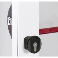 Pomo puerta 1.07078.35.0 antipanico externo fijo con llave ejes 43mm negro 1.07078.35.0 cisa