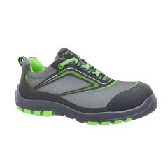 Zapato seguridad s3 suela pu/tpu puntera plastica 39 tejido tecnico gris/verde nairobi panter
