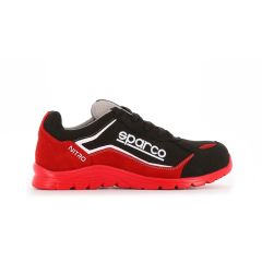 Zapato seguridad s3 suela pu md src puntera composite t42 microfibra/cuero negra/roja nitro sparco