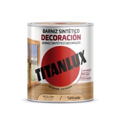Barniz madera satinado incoloro 750 ml sintetico interior/exterior titanlux m11100034