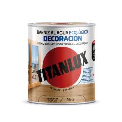 Barniz madera mate incoloro 250 ml al agua ecologico interior/exterior titanlux m22100014