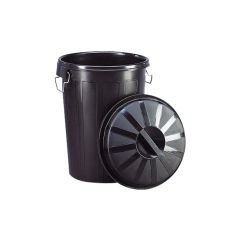 Cubo industrial 95 lt denox polipropileno negro con tapa 23187