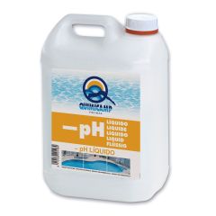 Reductor piscina 5lt ph liquido quimicamp clorhidrico 203205 agua alcalina 20320