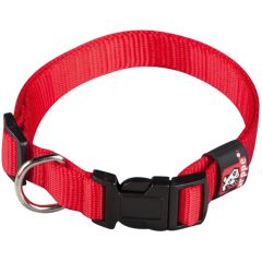 Collar mascota ancho 2cm uso 40 a 67cm arppe nylon rojo basic 2240016001