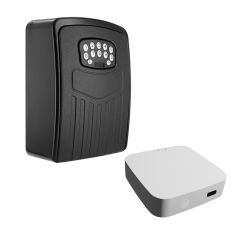 Caja de llaves inalámbrica exterior bluetooth + ga guardallaves smart wi-fi. app muvit io home (compa