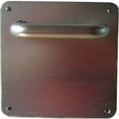 Manivela puerta 1988/600ch f1 placa cuadrada forma u aluminio plata 1988/600ch-f1 ocariz