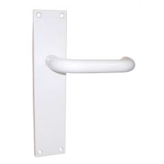 Manivela puerta 30030-blanca placa larga aluminio blanco 30 clovan