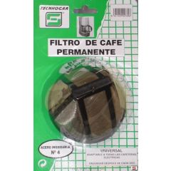 Filtro cafe permanente metalico tecnhogar 00769