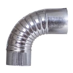 Codo tubo estufa rizado 200 mm acero galvanizado theca 7500313