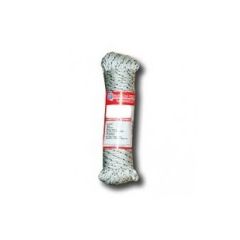 Cuerda fijacion trenzada 10mm 10 mt nylon blanco/azul hilaturas perio com6001