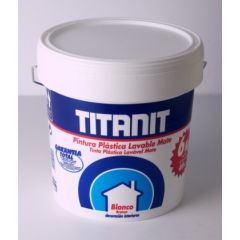 Pintura plastica mate interior 15 lt blanco titanit titan 029190015   71160