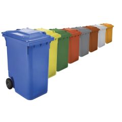 Contenedor basura con ruedas tapa 360 lt plastico verde w-weber 04011 verde