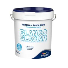 Pintura plastica mate interior 4 lt blanco glaciar bruguer 5208049
