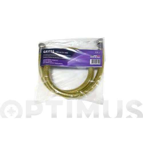 Tubo Flessibile Gas 1.5 Mt 1/2 MF - Acciaio Inox A Norma EN 15266 - Foto 3