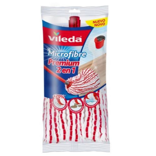 ⇒ Comprar Fregona limpieza microfibra blanco/rojo premium 2 en 1 vileda  v60.157943 121333 ▷ Más de 200 tiendas ✔️