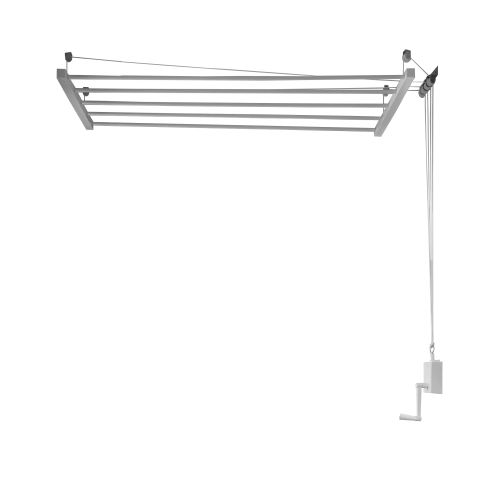 ⇒ Comprar Tendedero techo manivela 140cm acero blanco sube-baja